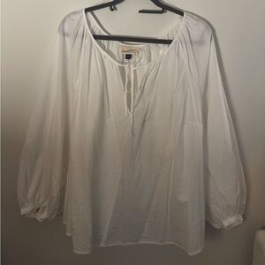 Universal Thread White Tie Blouse puff sleeve